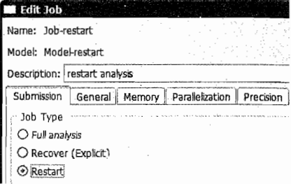 图14-3分析作业的类型为restart(重启动分析)